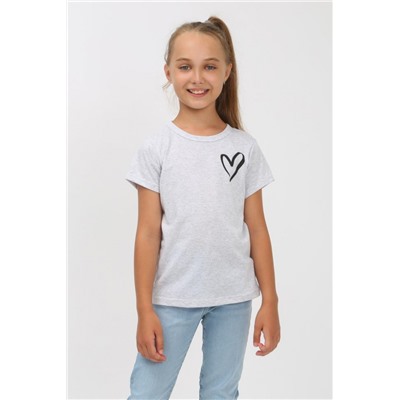 Футболка Сердечко меланж арт.ФУ/сердечко-меланж (В ассортименте)