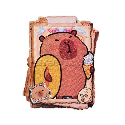 Мозаика алмазная "Такая разная капибара" 10*13см