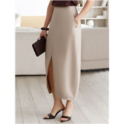 Юбка тюльпан с разрезом скроенная по косой из плотного лиоцелла