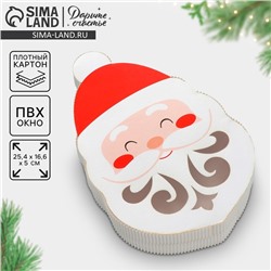 Коробка новогодняя подарочная «Дедушка Мороз», 16.5×25×5 см