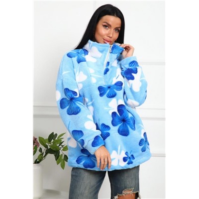 1075 Толстовка женская (Голубой)
