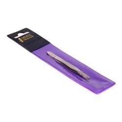 Mertz Пинцет косметический скошенный 212 N, серебристый, 8 см 232