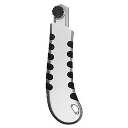 Нож канцелярский 18 мм, металлический, 6 штук лезвий, Zinc-alloy, TOP