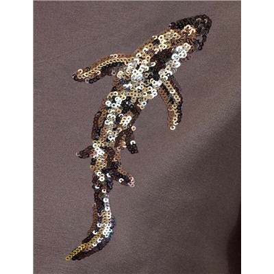 Нарядная футболка с принтом фольгой из премиального хлопка с эластаном