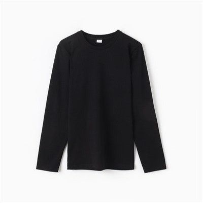 Лонгслив мужской MINAKU: Basic line MAN, размер 46, чёрный