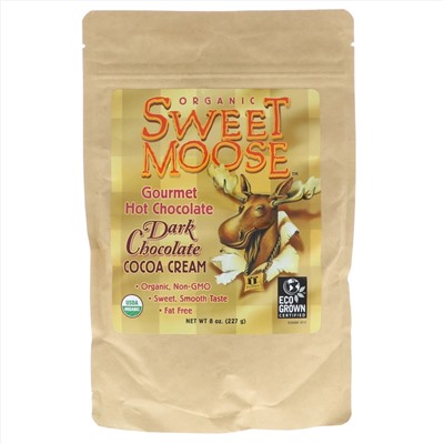 FunFresh Foods, Sweet Moose, Gourmet Hot Chocolate, Dark Chocolate Cocoa Cream, 8 oz (227 g)