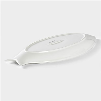 Блюдо Magistro «Рыбка», 35×16.5×3 см, фарфор, белое