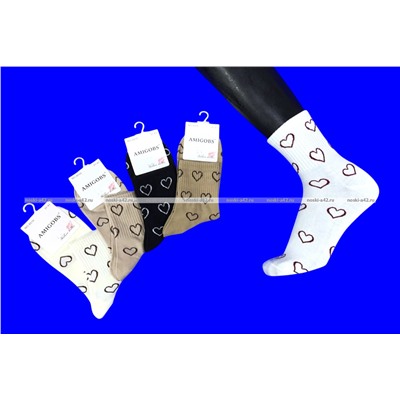 3 ПАРЫ - ПОДАРОЧНЫЙ НАБОР носки женские AMIGOBS АССОРТИ рисунков
