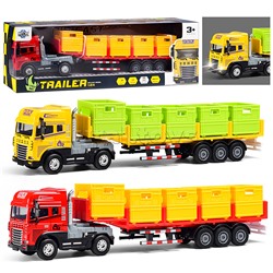 Машина "Грузовик с контейнерами" 1:24 (свет,звук) в коробке