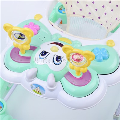 Ходунки "Забавная мордашка" бело/зеленые, в пакете