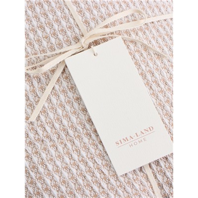 Плед с бахромой SL Home Waffle 130×180 см, бежевый