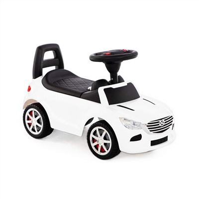 Полесье Каталка-автомобиль "SuperCar" №4 со звуковым сигналом (белая)