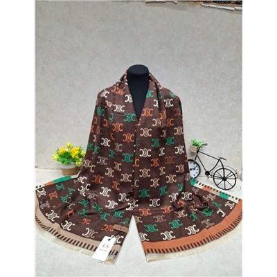 Тёплый палантин из кашемира, мультицвет