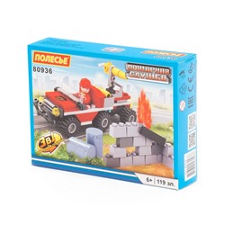 322627 Полесье Конструктор "Классик" "Пожарная служба-1.7" (119 элементов) (в коробке)