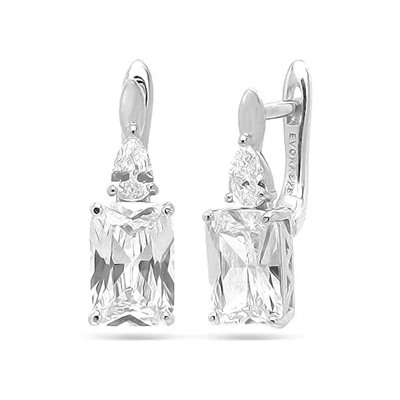 Серьги из серебра куб.циркон., МЦВ156