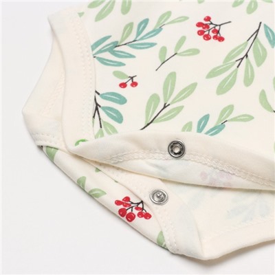 Боди детское «Крошка Я» Christmas, рост 68-74 см, молочное