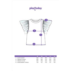 Фуфайка трикотажная для девочек (футболка) PLAYTODAY, 1122506