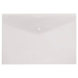 Папка с кнопкой  А5 180мкм PK804A5CLEAR прозрачная (816651) Бюрократ