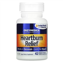 Enzymedica, Heartburn Relief, Vanilla-Orange Flavored, 42 Relief Chews