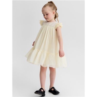 Платье нарядное для девочки MINAKU: PartyDress, бежевое, рост 92-98 см