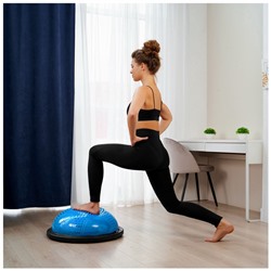 Полусфера BOSU гимнастическая ONLYTOP, массажная, с насосом, 58×25 см, синяя