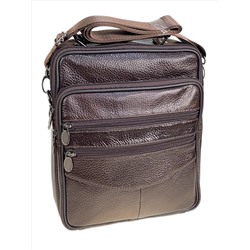 Сумка мужская  из натуральной кожи, цвет коричневый