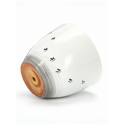 Горшок для цветов «Кот», 5 л, d=23 см, h=21 см, керамика, с поддоном, белый