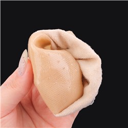 Напяточники для педикюра, текстильные, с силиконовыми вставками, универсальный размер, бежевые