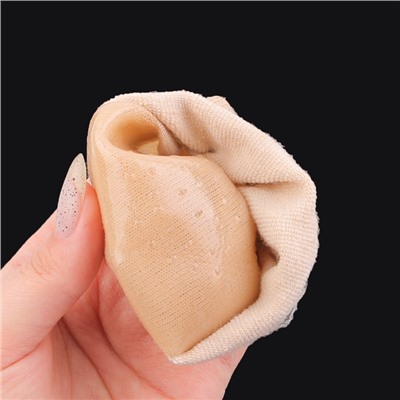 Напяточники для педикюра, текстильные, с силиконовыми вставками, универсальный размер, бежевые