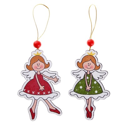 Елочная игрушка «Ангелочки», МИКС, односторонняя