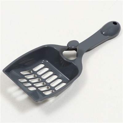 Туалет Сима с бортом + совок-микс 30×39×13.5 см серый