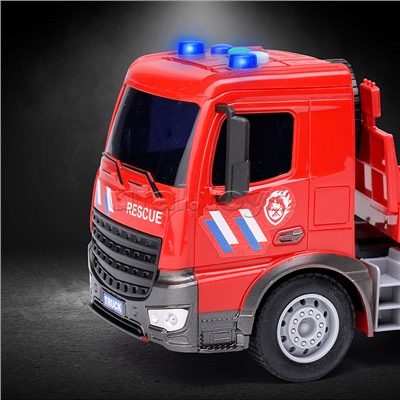 Машина "Пожарный транспорт" (свет, звук) в коробке