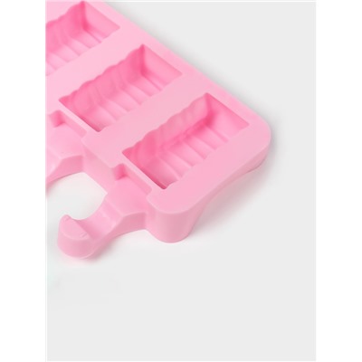 Форма для мороженого «Венеция», силикон, 19.3×11×2.4 см, 4 ячейки (5.5×2.9 см), МИКС