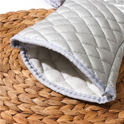 Набор прихваток Доляна «Профи», 2 шт., 37.5×17.5×2 см, серые