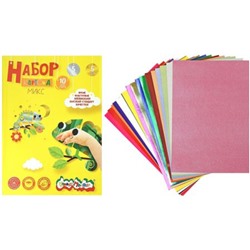 Набор цветного картона А4 20л (10цв.мел.+5фл.+5перл.) НККМ20 Каляка-Маляка