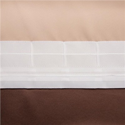 Штора блэкаут портьерная «Этель», 130×300 см, шоколадная