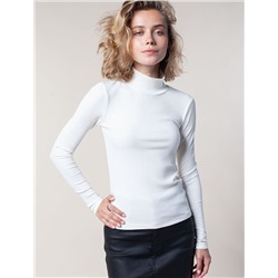 Водолазка из трикотажа в широкий рубчик