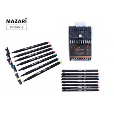 Набор линеров 12 цв. "MERO" 0.4 мм M-5393-12 Mazari