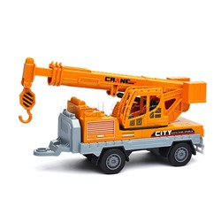 Машина "Трактор-погрузчик" с краном (свет, звук) в коробке