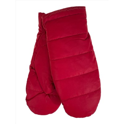 Зимние женские варежки с подкладом из искусственного меха, цвет красный