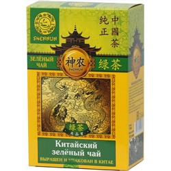 SHENNUN. Зеленый чай крупнолистовой 100 гр. карт.упаковка