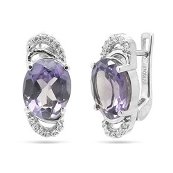 Серьги из серебра синт.александрит, Агнис