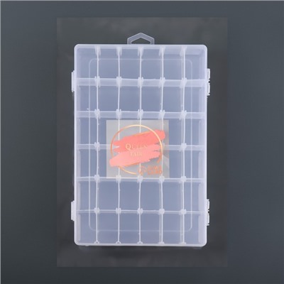 Органайзер для хранения мелочей, 36 ячеек, 27.3×17.5×4.5 см, прозрачный