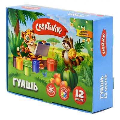 Гуашь 12цв 20мл КГ1220КР Creativiki