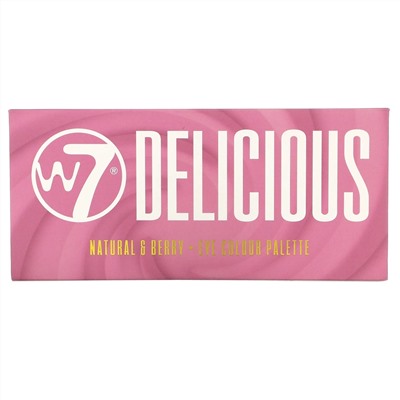 W7, Delicious, палитра теней для глаз, натуральный и ягодные оттенки, 11,2 г (0,39 унции)