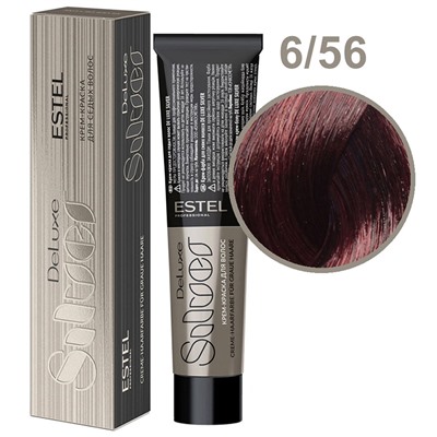 эстельDeLuxe Silver Крем-краска для волос 6/56 Темно-русый красно-фиолетовый 60 мл