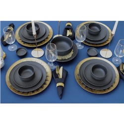 Миска Magistro Line, 850 мл, d=15 см, фарфор, чёрная