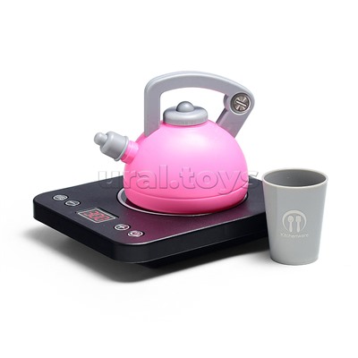 Бытовая техника "Чайник с плитой"в коробке (цвет розовый)