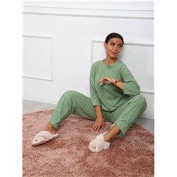 Костюм женский махровый с брюками палаццо КЖ017