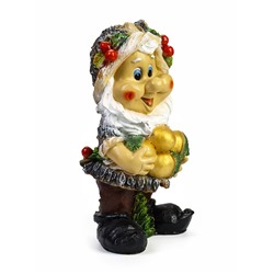 Садовая фигура из полистоуна «Гном с жёлудями», 47×26 см